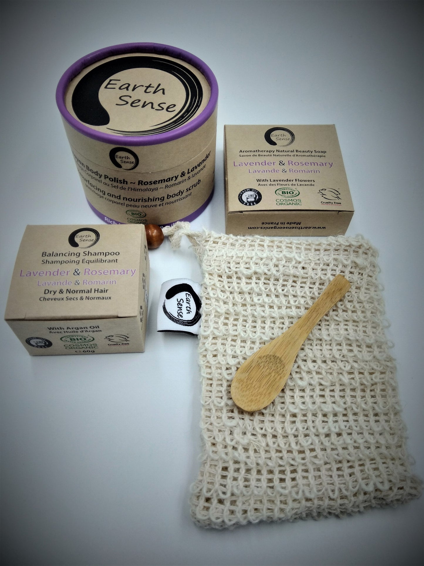 Savon Solide Bio Certifié – Lavande & Romarin avec Fleurs de Lavande 90g