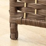 Biombo interior de madera de 4 paneles, separador de ambientes plegable para salón y dormitorio, 180 x 180 cm, marrón
