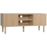 TV-Lowboard für Fernseher bis 50 Zoll, 2 Schiebetüren und 2 Fächer mit Kabeldurchlass - 115 x 40 x 49 cm