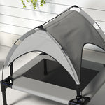 Lit pour chien chat sur pieds grand confort velum anti-UV oxford sac de transport inclus 76 x 61 x 69,5 cm gris