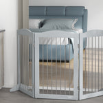 Barriere de sécurité pliable barrière chien trois plaques avec deux pieds de soutien 154 x 30 x 80 cm gris