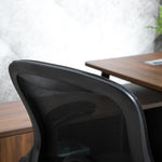 Chaise bureau ergonomique, fauteuil de bureau avec repose-pieds, chaise de dessin à dossier en maille, hauteur réglable, accoudoirs, assise rembourrée et pivotante 360°, noir