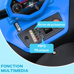 Quad électrique enfant 12 V voiture électrique 2 moteurs marche avant et arrière 37-60 mois 85 x 55,5 x 62 cm bleu