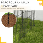 Parc enclos modulable pour chiens lapins rongeurs clôture pour petits animaux intérieur et extérieur 61 x 76 cm noir
