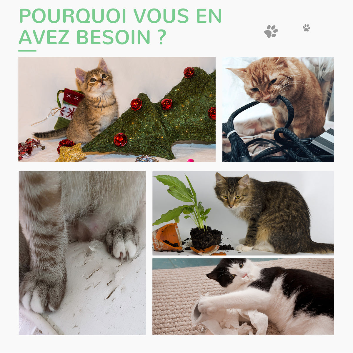 Arbre à chat griffoir forme de cactus en sisal naturel pompon suspendu et plateforme de jeu boules Ø 32 x 60 cm vert-5