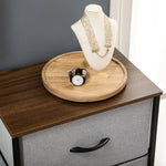Commode 5 tiroirs meuble de rangement tiroir en tissu pliant - structure acier noir - 45 x 30 x 116 cm gris