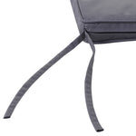 Lot de 2 Coussins de chaise de jardin Coussin chaise extérieur Coussins d'assise déhoussables Rembourrage 5 cm Tissu Polyester dim. 45L x 45l cm Gris foncé