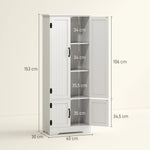 Buffet de cuisine armoire de cuisine contemporaine multi-rangements 2 placards 3 étagères MDF panneaux particules blanc