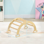 Arche escalade enfants bascule en bois d'intérieur pour garçons & filles, tout-petits de 18 à 48 mois, bois naturel