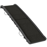 Rampe pliable pour chiens, escalier pour chien en PP avec pente douce et surface antidérapante, 155x38,5x15,5cm, noir