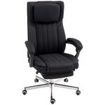 Chaise de bureau siège pivotant dossier inclinable hauteur réglable 65 x 61 x 105-113 cm noir