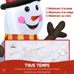 Bonhomme de neige et pingouins gonflable de Noël de 180 cm avec lumières LED, décoration de Noël intérieur et extérieur