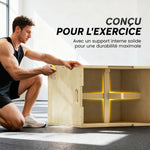 3-in-1 Plyo-Box aus Holz, Plyometrie-Trainingsgerät für Fitness, Krafttraining und Cross-Training, 51/61/76 cm