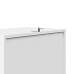 Boekenrek met boogvorm, 5 niveaus, boekenkast, opbergmeubel, verstelbare planken, 50x30x183 cm, wit en eikenhout