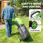 Broyeur de Végétaux Électrique 2500 W, Broyeur de Branches avec Sac de Collecte 45L, 4300 tr/min, 44x34x96cm, Vert