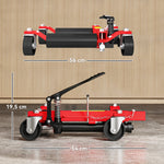 Lot de 2 chariots de manutention de voiture capacité 680kg chariot de déplacement largeur pneu 22,8cm 56x54x19,5cm, noir