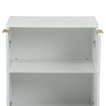 Buffet cuisine meuble de rangement avec 2 portes étagère réglable pieds métalliques surélevés 60 x 40 x 80 cm blanc
