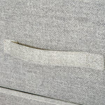 Meuble de rangement chiffonnier moderne 3 tiroirs en tissu, cadre en acier et MDF, 45 x 30 x 71 cm, gris-8