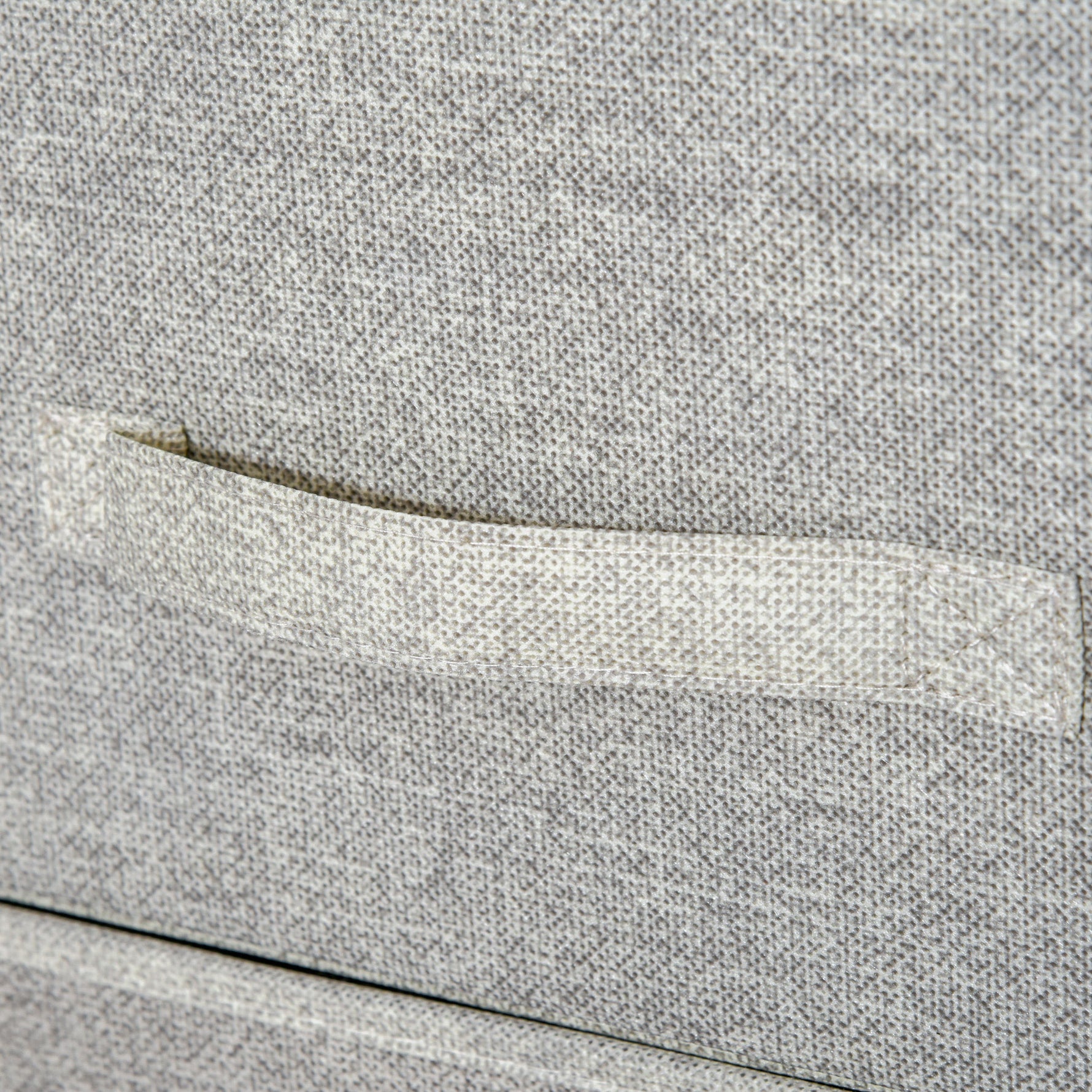 Meuble de rangement chiffonnier moderne 3 tiroirs en tissu, cadre en acier et MDF, 45 x 30 x 71 cm, gris-8