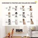 Gamelle Bol pour Chien Double Gamelle Support Mural 2 Bols Acier Inox 800ml Hauteur Réglable 42x23,5x14cm Noir
