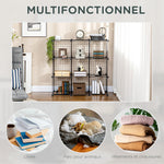 Étagère cube modulable DIY avec 9 compartiments en treillis métallique pour salon, chambre à coucher, noir