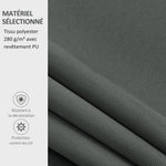 Toile de Rechange Store banne - Lambrequin Vagues Douces - Polyester Haute densité 280 g/m² Anti-UV gris