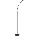 Lampadaire sur pied de salon avec télécommande, contrôle tactile, température couleur et luminosité réglables, noir