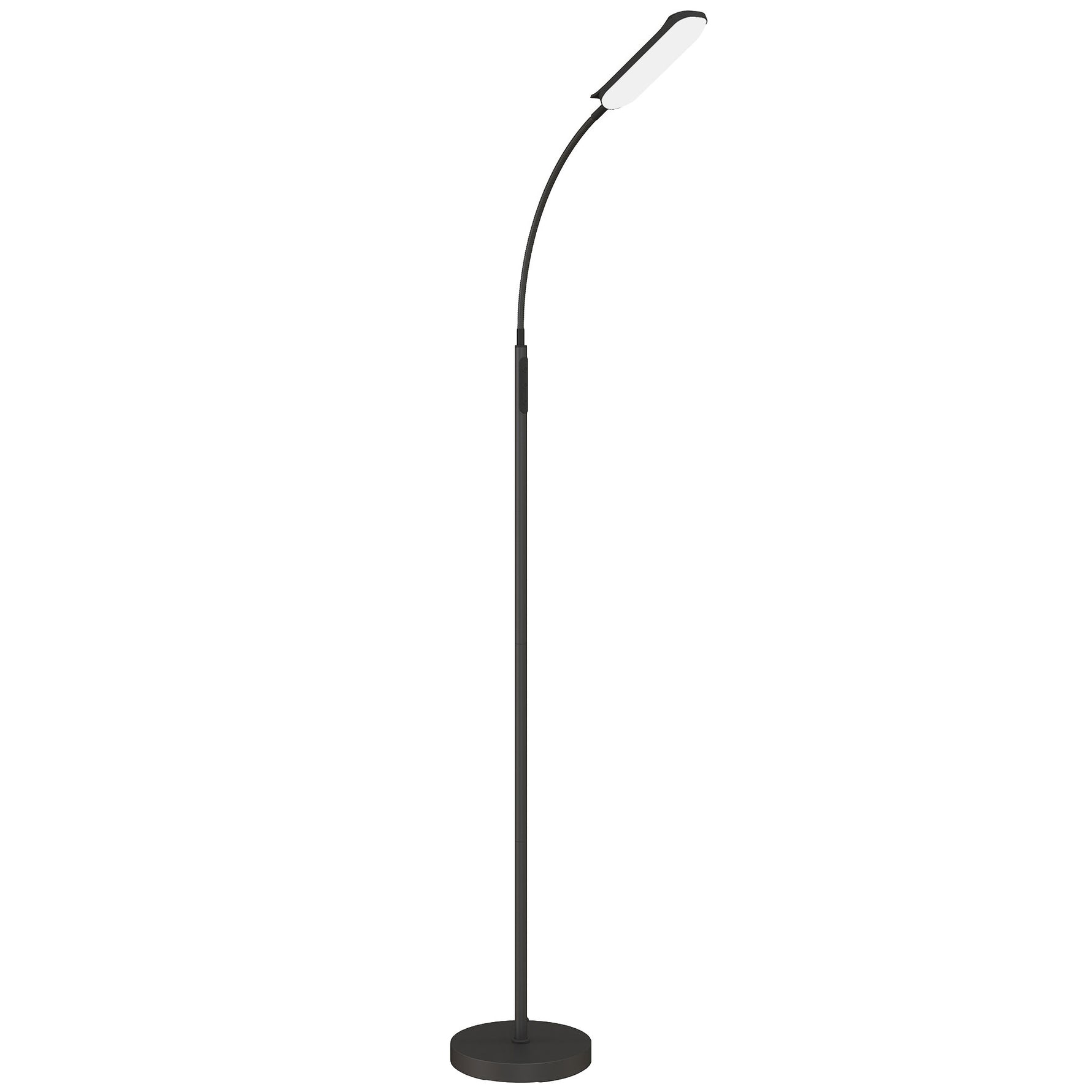 Lampadaire sur pied de salon avec télécommande, contrôle tactile, température couleur et luminosité réglables, noir