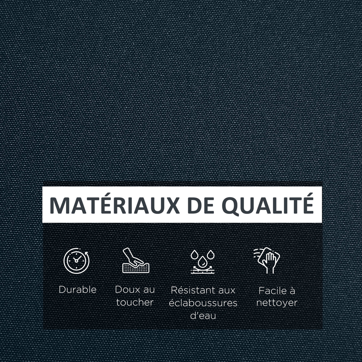 Lot de 14 Housses de Rechange Coussins Salon de Jardin - 6 Housses Coussin d'assise, 8 Housses Coussin Dossier Bleu