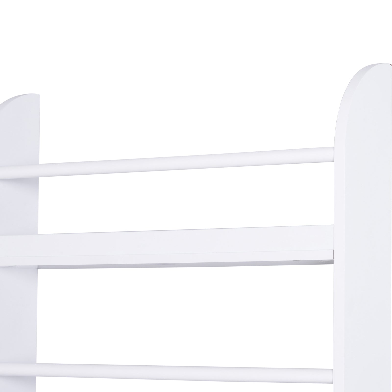 Étagère murale en bois pour livres et magazines, 4 niveaux, 59l x 12P x 113H cm, blanc
