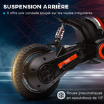 Moto cross électrique enfant moto électrique enfants moteur 350 W batterie 12V 8-16 km/h pneus gonflables 12'' rouge