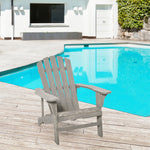 Fauteuil adirondack Fauteuil de Jardin Chaise de Jardin de Plein Air dim. 78L x 89P x 88H cm Bois Massif Sapin