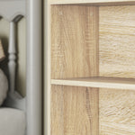 Bibliothèque étagère de rangement 5 niveaux avec étagères réglables pour salon, chambre, bureau, 60x24x133,5cm, naturel