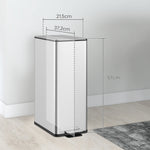 Poubelle de cuisine 20L, en acier inoxydable avec couvercle à fermeture douce, compacte avec seau intérieur amovible
