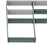 Jardinière carré potager de jardin en acier modulable ensemble de 5 jardinières pour légumes, plantes, fleurs, vert