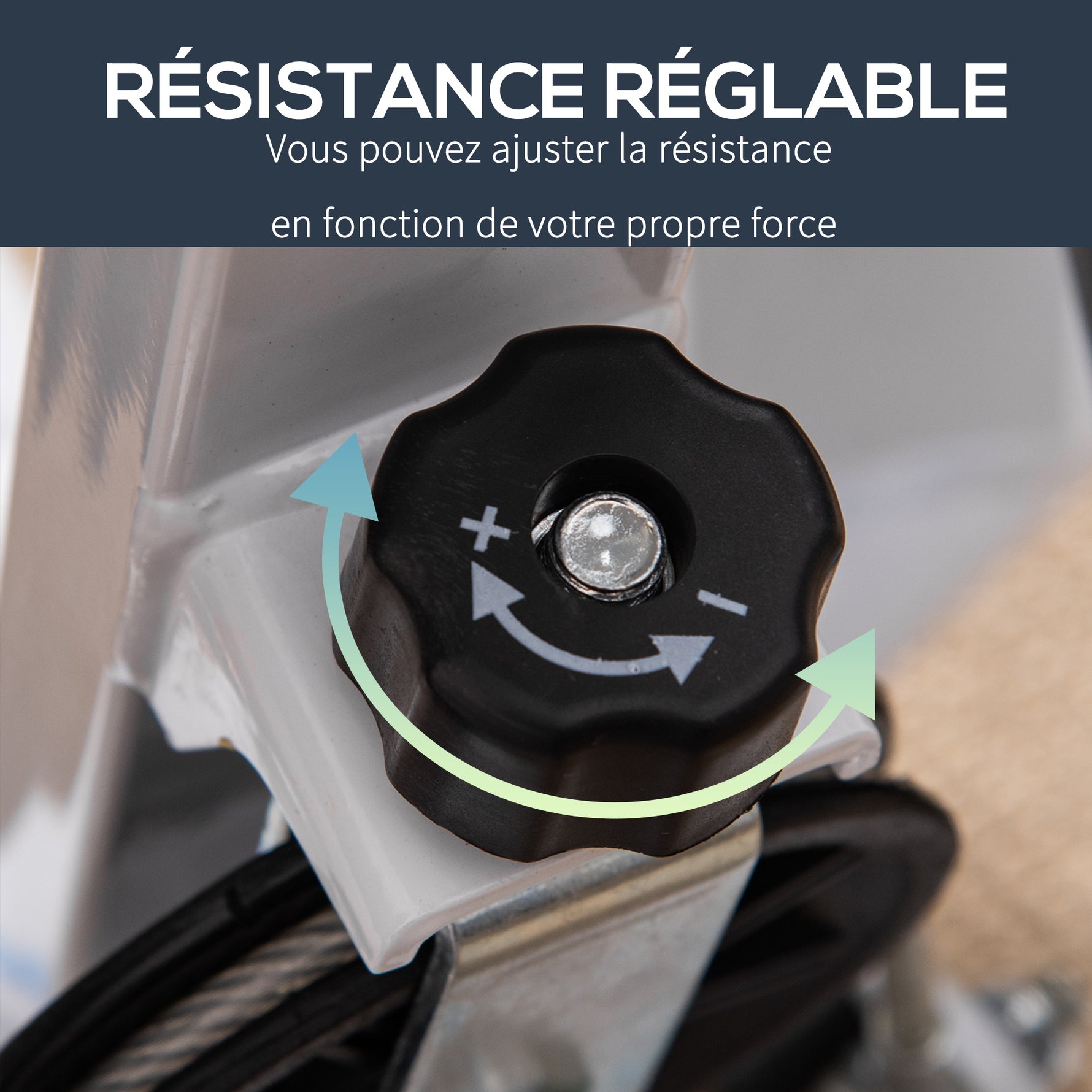 Stepper avec guidon stepper fitness appartement écran LCD résistance réglable exercise hanches jambes lombes pour maison acier blanc bleu noir