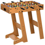 Babyfoot pliable en bois avec 18 joueurs, 2 ballons, 6 tiges et tableau de bord, pour adulte et enfant,  69 x 37 x 70 cm
