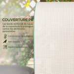 Serre de jardin serre de balcon résistante aux UV porte enroulable 4 étagères couverture en PE 80 x 49 x 160 cm blanc