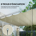Toile de toit de rechange pour pergola toile de remplacement protection solaire Anti-UV 30+ pour pergola de 3 x 2 m