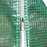 Serre de jardin 9 m² serre tunnel de jardin 3 x 3 x 2 m avec porte enroulable et 6 fenêtres en maille en acier PE vert