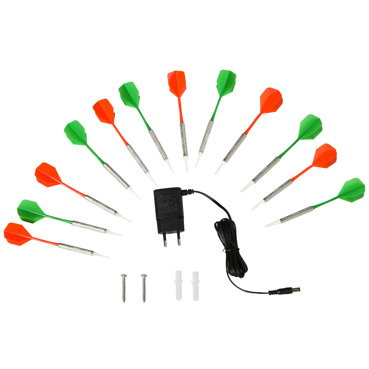 Cible jeu de fléchettes électronique 27 jeux jusqu'à 8 joueurs LED haut-parleur noir