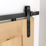 Kit de Porte Coulissante, Système Galandage avec Porte Épaisseur 20-25 mm, Largeur Max. 0,9 m, Charge 20 kg, Acier Noir