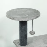 Arbre à Chat Hauteur 103 cm, Platesformes, Niche en Peluche, Balle en Peluche, Poteaux en Sisal, Base Renforcé, Gris