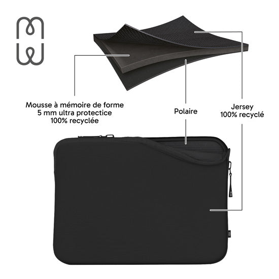 Housse MacBook NEO Basics ²Life Perfect Fit Black / Black