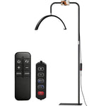 Lampadaire LED demi-lune rotative 350°, lampadaire sur pied salon dimmable 36 W, 7 températures de couleur, noir