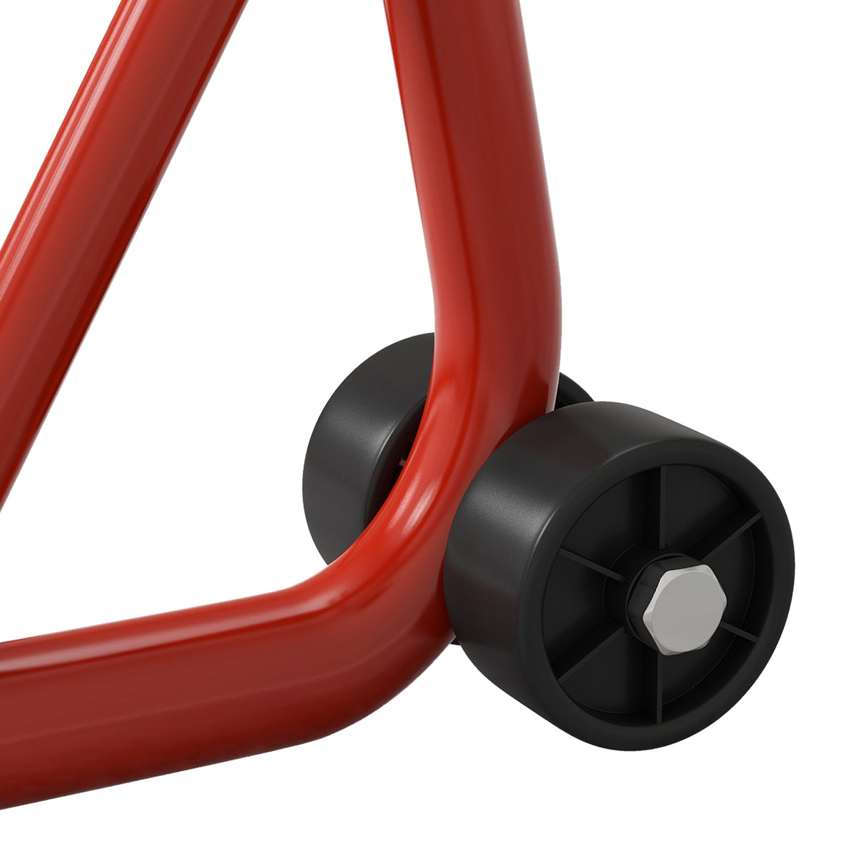 Support pour moto, béquille avant pour moto avec goupille réglable et adaptateurs pour bras oscillant, rouge