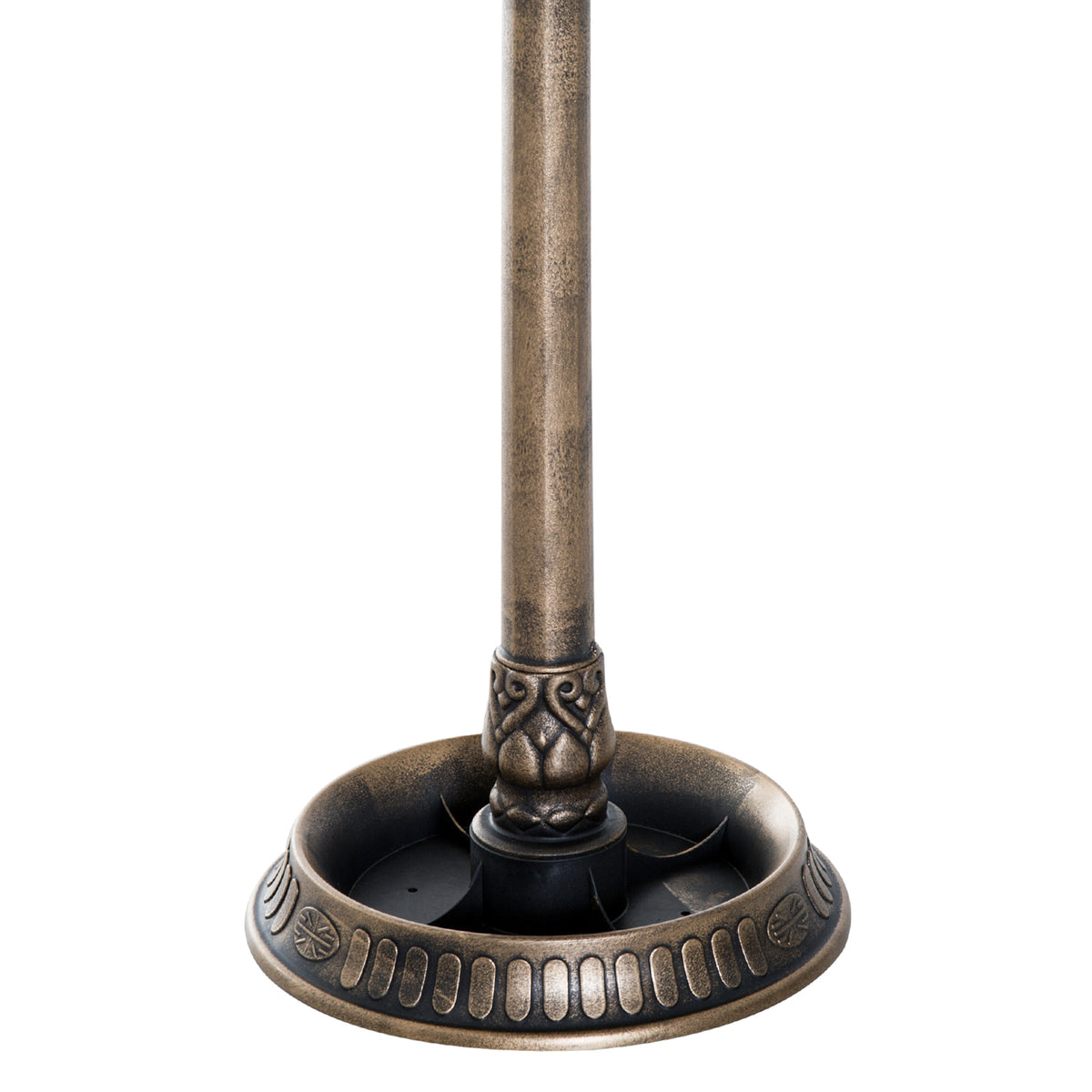 Bain d'oiseaux Abreuvoir pour Oiseaux jardinière 3 en 1 dim. Ø 50 x 113H cm polypropylène bronze antique