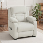 Fauteuil relax électrique fauteuil inclinable port USB repose-pieds poches latérales télécommande 86x90x103cm crème