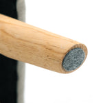 Poggiapiedi da salotto ottomana seduta imbottita in tessuto con gambe in legno 27 x 27 x 26 cm grigio chiaro