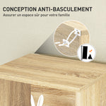 Bibliothèque étagère de rangement 5 niveaux avec étagères réglables pour salon, chambre, bureau, 30x24x133,5cm, naturel